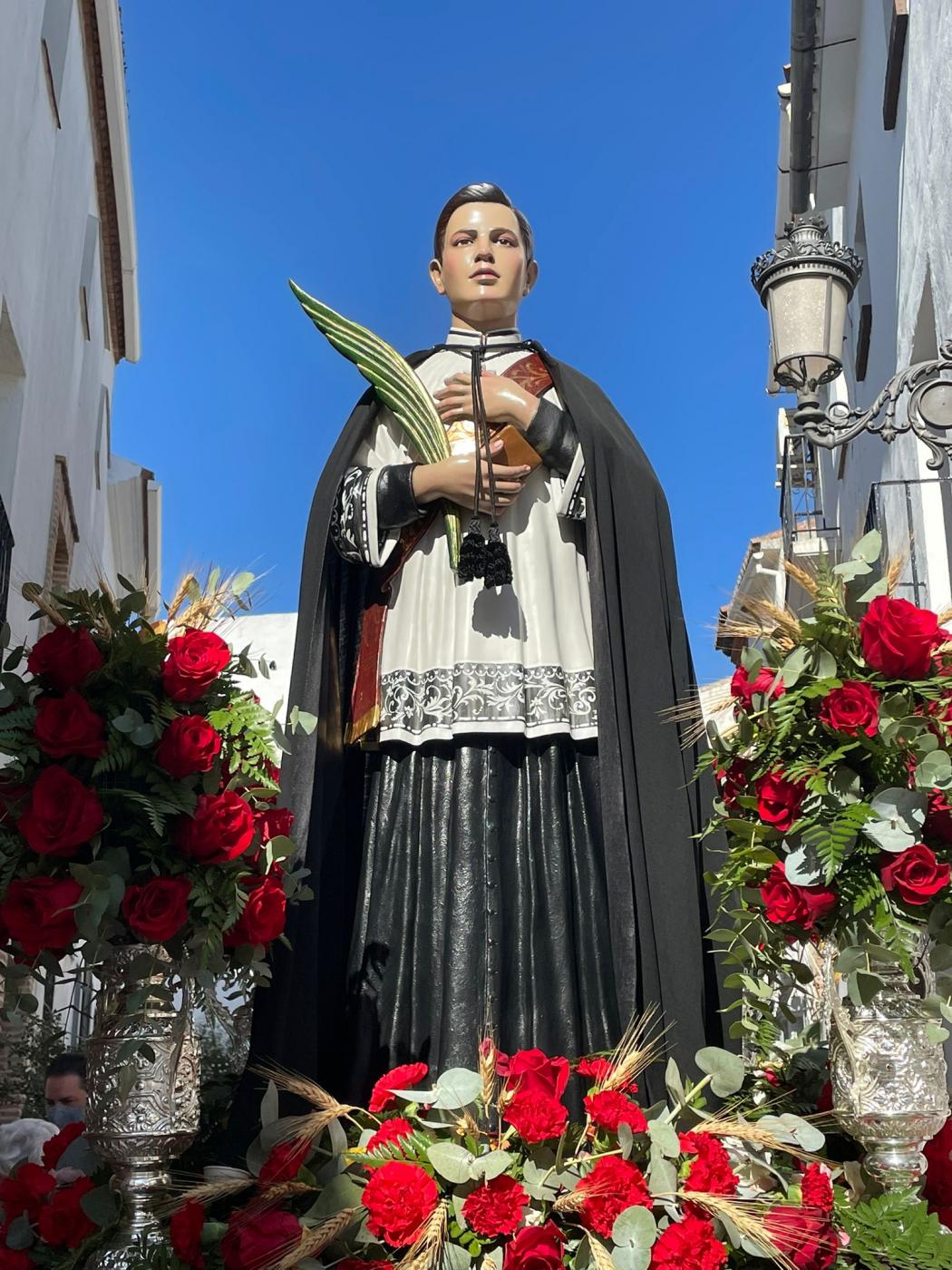 El Seminario Menor participó en la procesión con la imagen del beato Duarte por las calles de Yunquera 