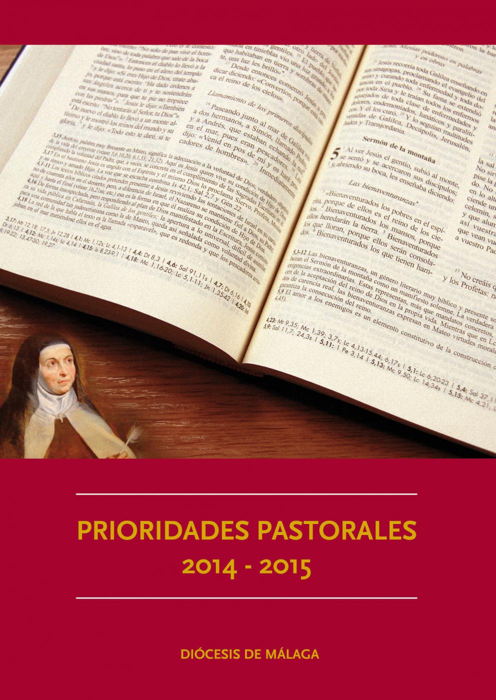 Detalle de la portada de las Prioridades Pastorales