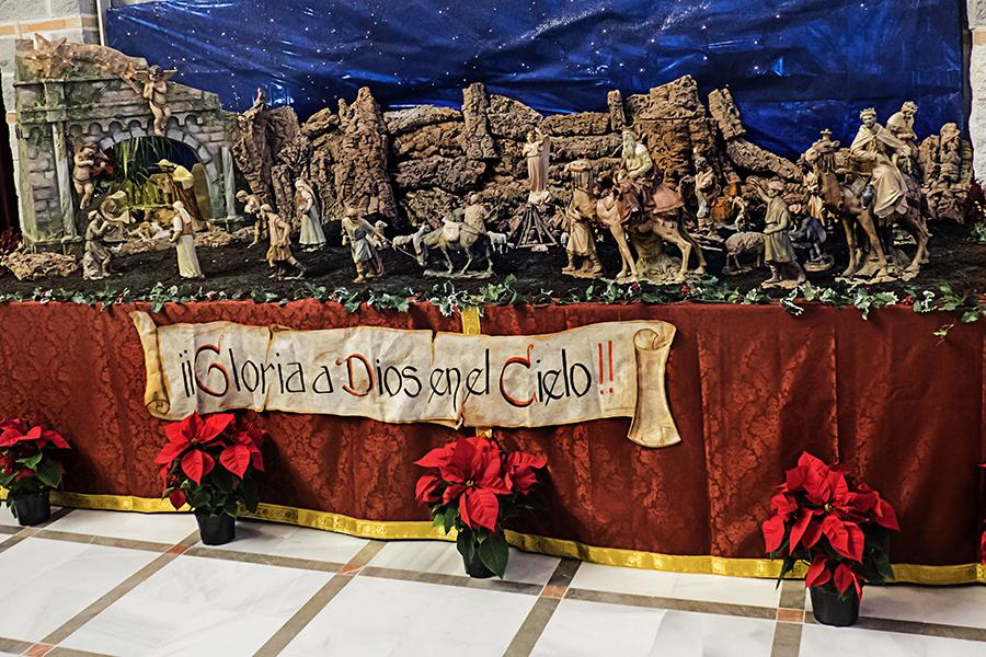 El tradicional belén de la parroquia