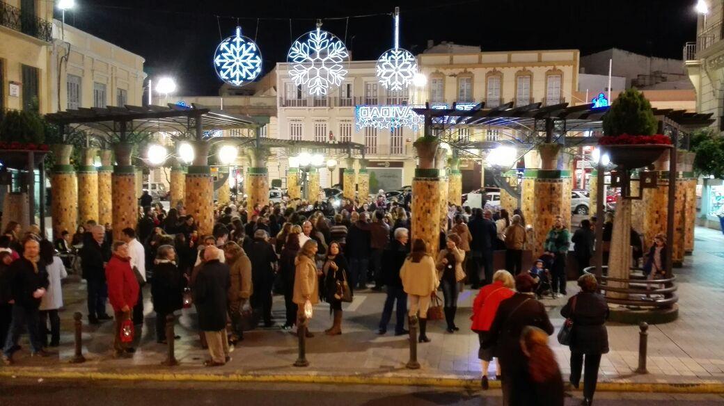Plaza de Melilla, adornada por Navidad