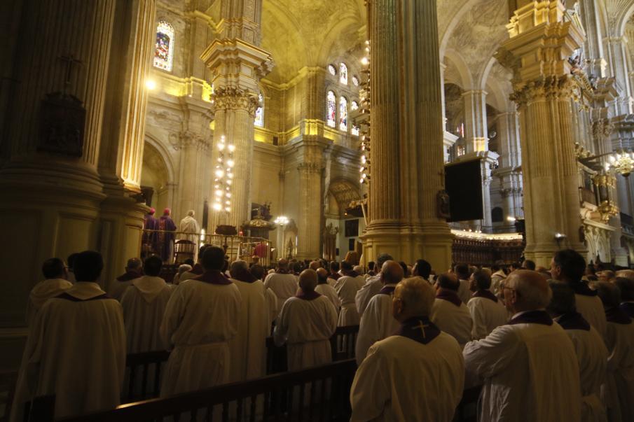Funeral de D. Antonio Dorado Soto en la Catedral de Málaga, el 18 de marzo de 2015
