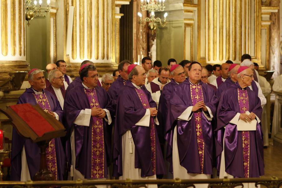 Funeral de D. Antonio Dorado Soto en la Catedral de Málaga, el 18 de marzo de 2015