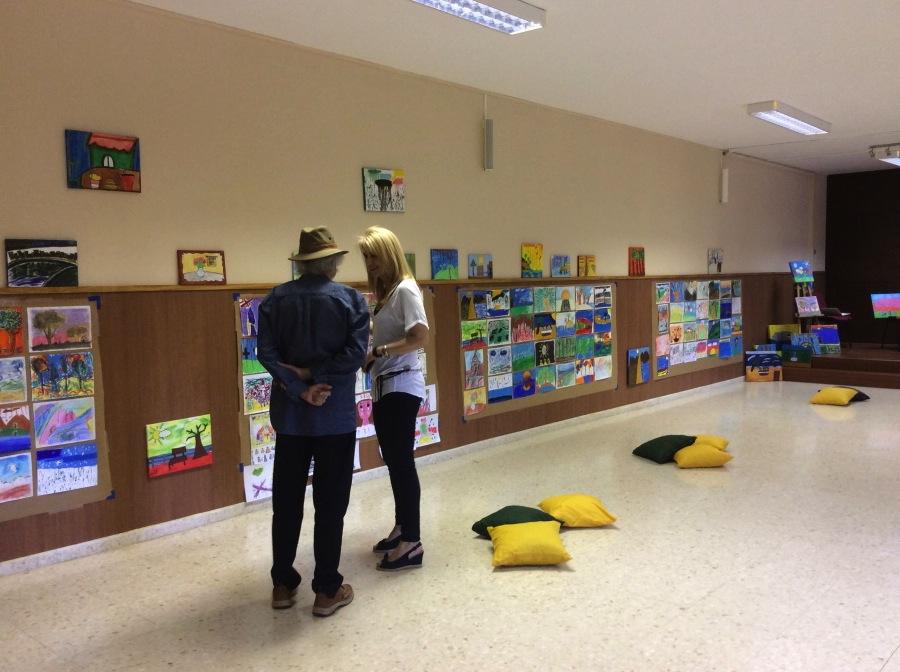 Visita de Jorge Rando al colegio Cardenal Herrera Oria