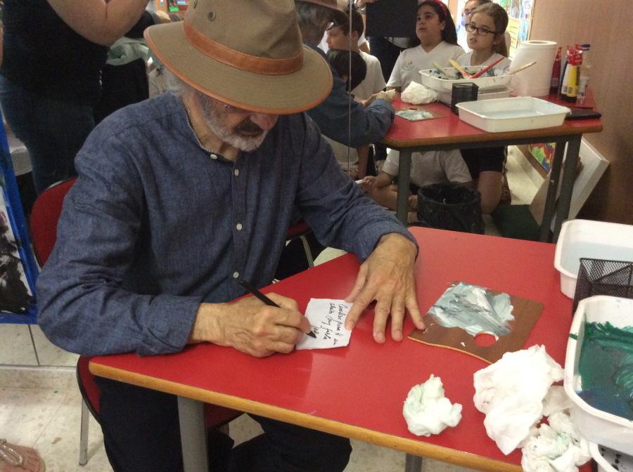 Visita de Jorge Rando al colegio Cardenal Herrera Oria