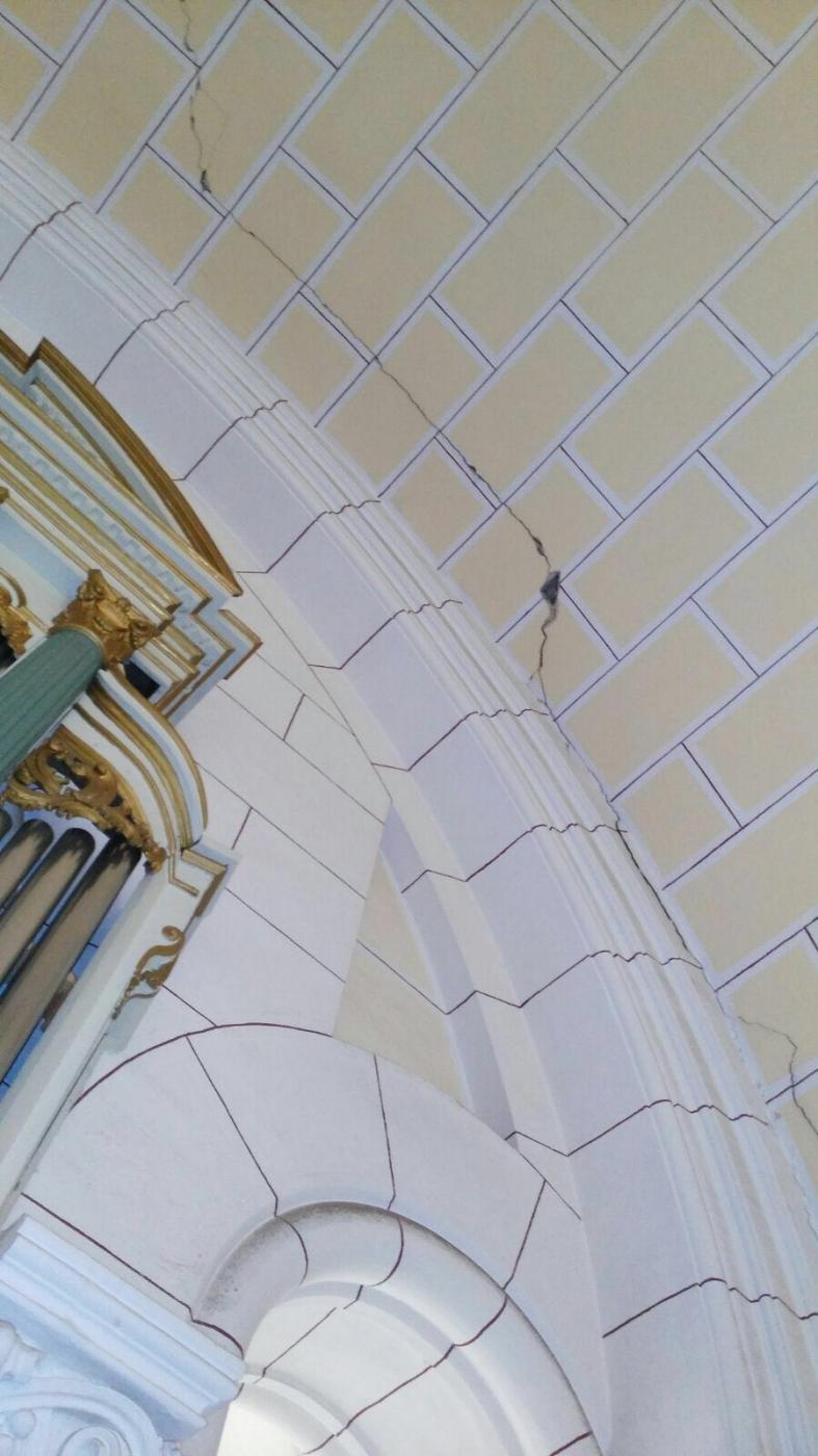Grieta en la Iglesia del Sagrado Corazón