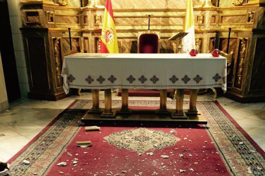 Todos los templos melillenses, afectados por el terremoto