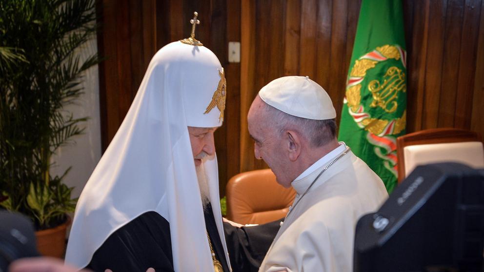 El papa Francisco y el patriarca ruso Kirill