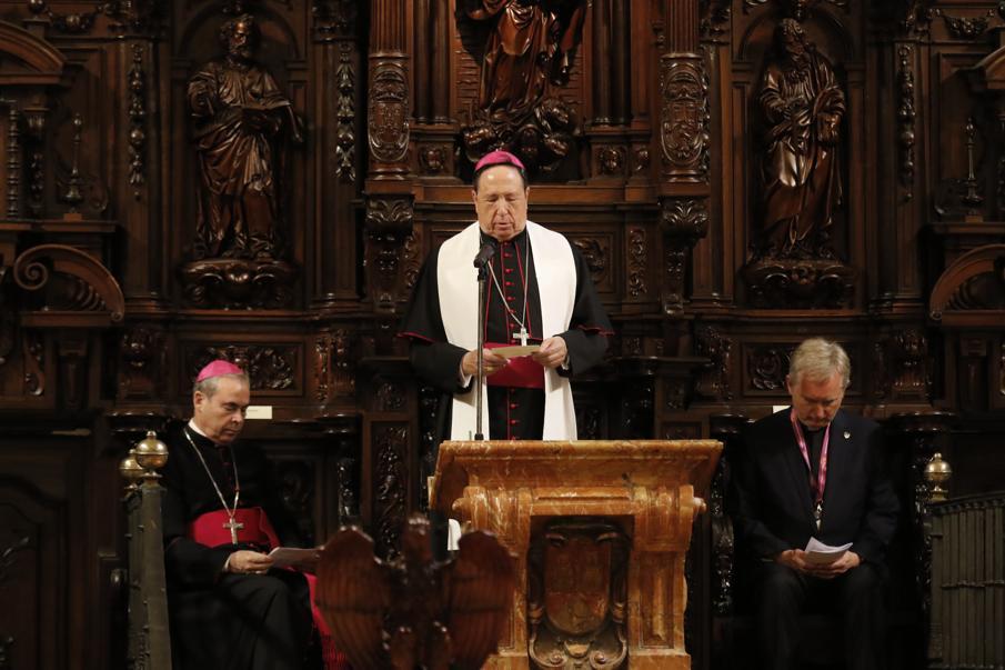 Oración ecuménica de capellanes militares de la OTAN en la Catedral de Málaga, en junio de 2016