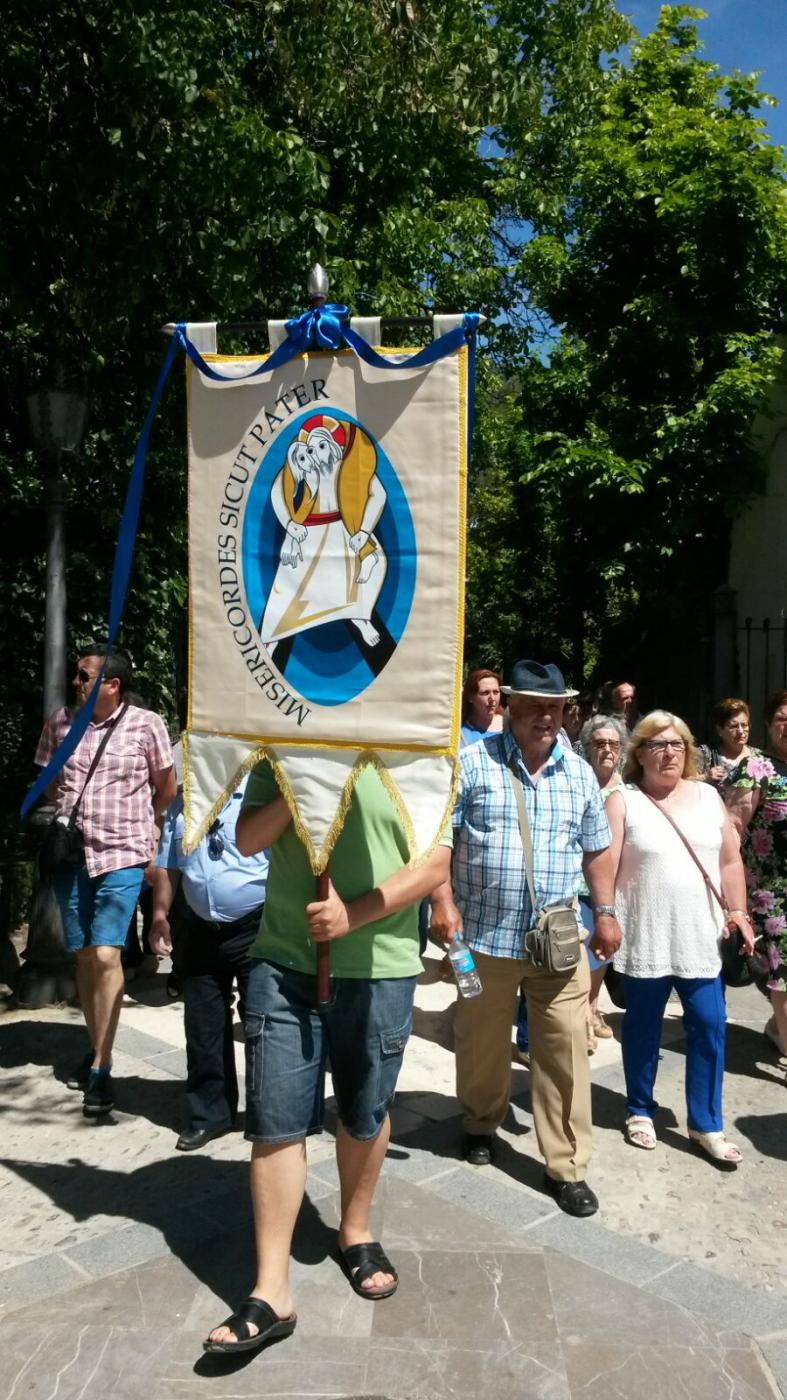 Peregrinación de pueblos de la Serranía, ganando el Jubileo en la colegiata Santa María La Mayor, de Ronda, en junio de 2016