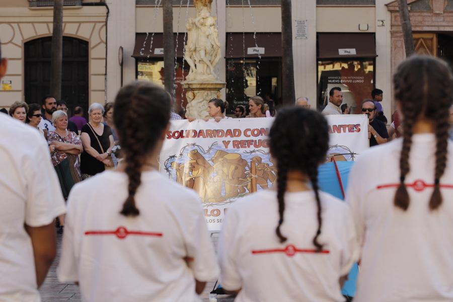 Círculo del silencio de julio en la Plaza de la Constitución