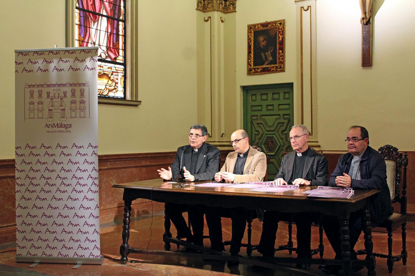 Rueda de prensa de presentación de la colaboración entre la Catedral, ArsMálaga y la Fundación Victoria