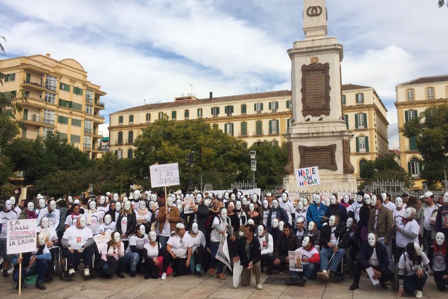 Flashmob en la Plaza de la Merced con motivo del Día de las Personas Sin Hogar 