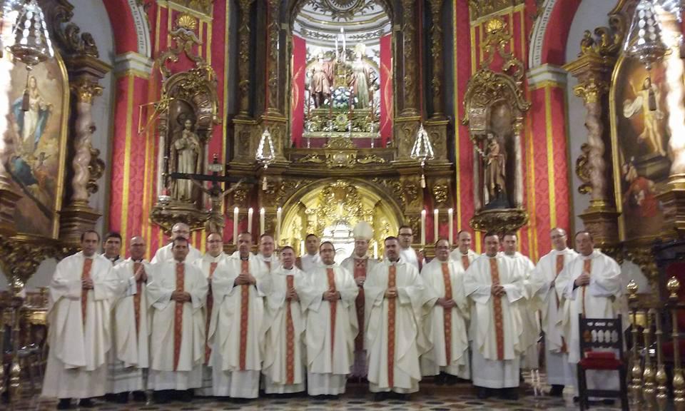 Foto de los concelebrantes de la Eucaristía celebrada en la Iglesia de los Mártires