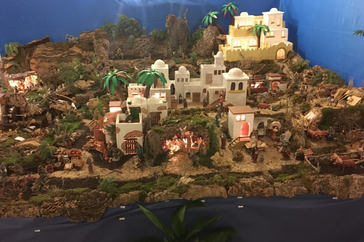 Belén de la parroquia de San Cristóbal de Ronda, ejecutado por Pepe Ortíz y Juan Cueto