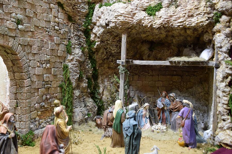 Belén de la Hermandad de la Salutación, de Málaga, instalado en su Casa Hermandad