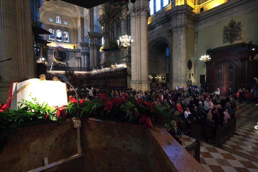 Misa de Navidad en la Catedral de Málaga. FOTO: M. ZAMORA