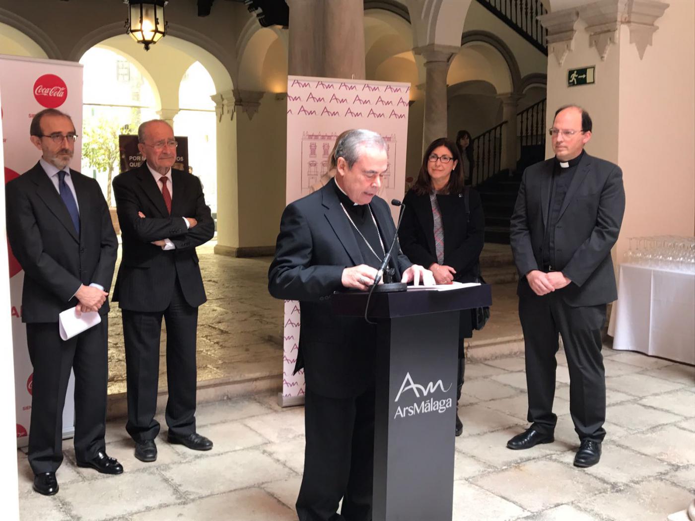 Presentación del acuerdo de colaboración entre el Obispado y el Ayuntamiento de Málaga sobre ArsMálaga. FOTO: S. FENOSA