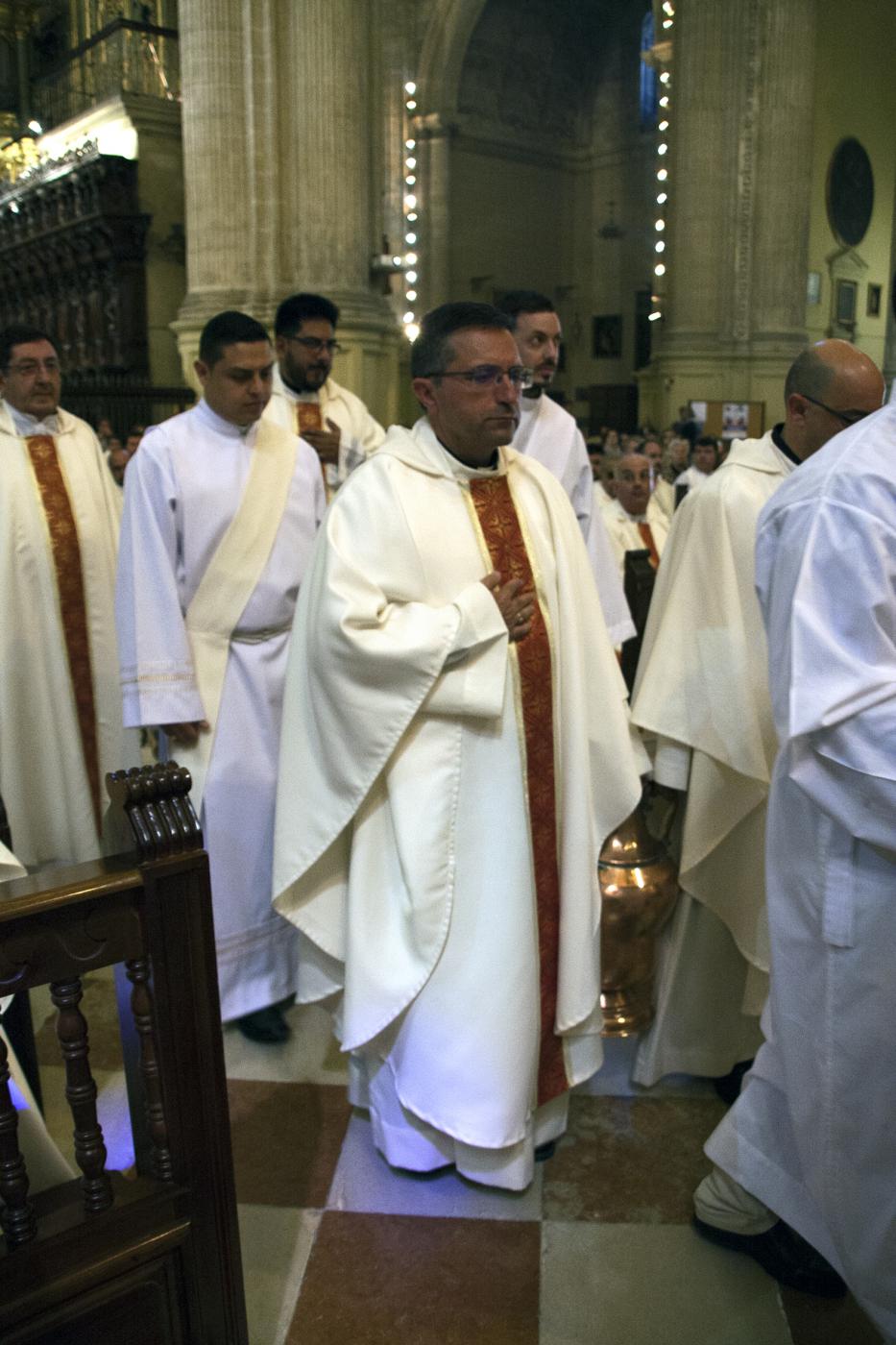 Misa Crismal en el Miércoles Santo de 2017 en la Catedral de Málaga