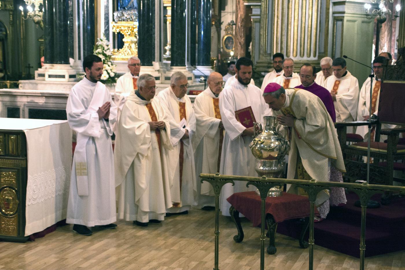 Misa Crismal en el Miércoles Santo de 2017 en la Catedral de Málaga