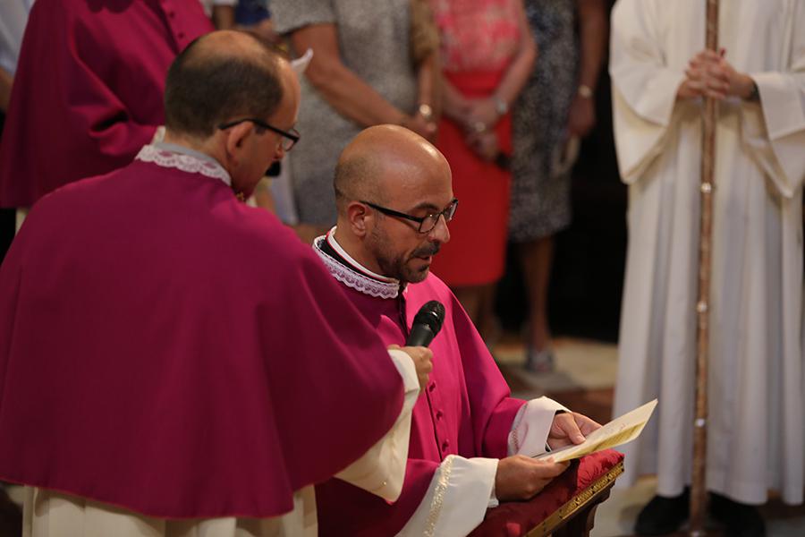 Antonio Coronado Morón, en la toma de posesión como canónigo de la Santa Iglesia Catedral
