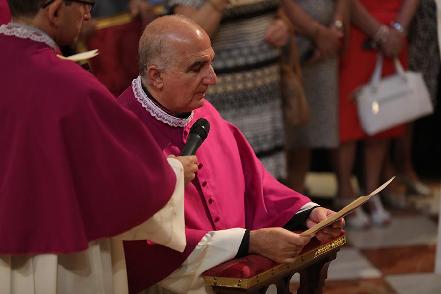 Juan Manuel Parra López, en la toma de posesión como canónigo de la Santa Iglesia Catedral