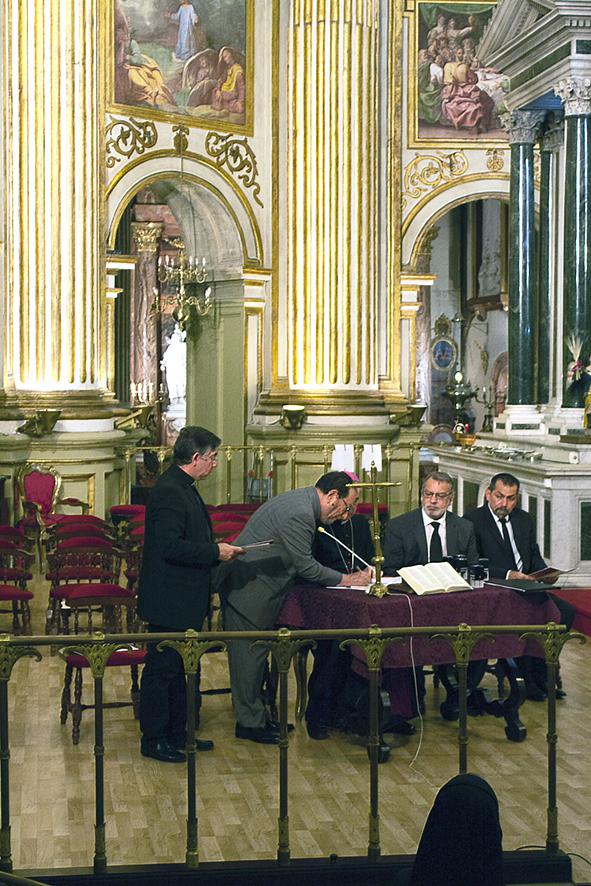 Momento de la apertura solemne de la Causa de Canonización de los mártires de Málaga. FOTO: M. ZAMORA