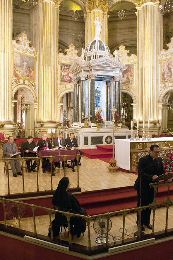 Momento de la apertura solemne de la Causa de Canonización de los mártires de Málaga. FOTO: M. ZAMORA