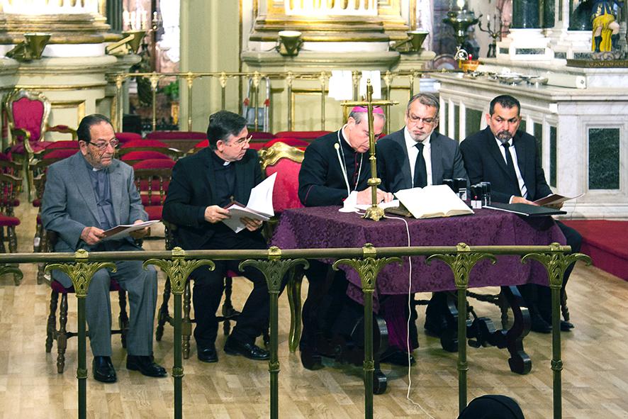 Momento de la apertura solemne de la Causa de Canonización de los mártires de Málaga. FOTO: M. ZAMORA
