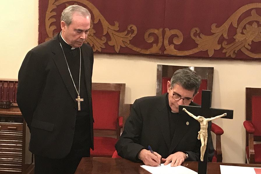 Firma de D. José A. Sánchez Herrera como nuevo vicario general