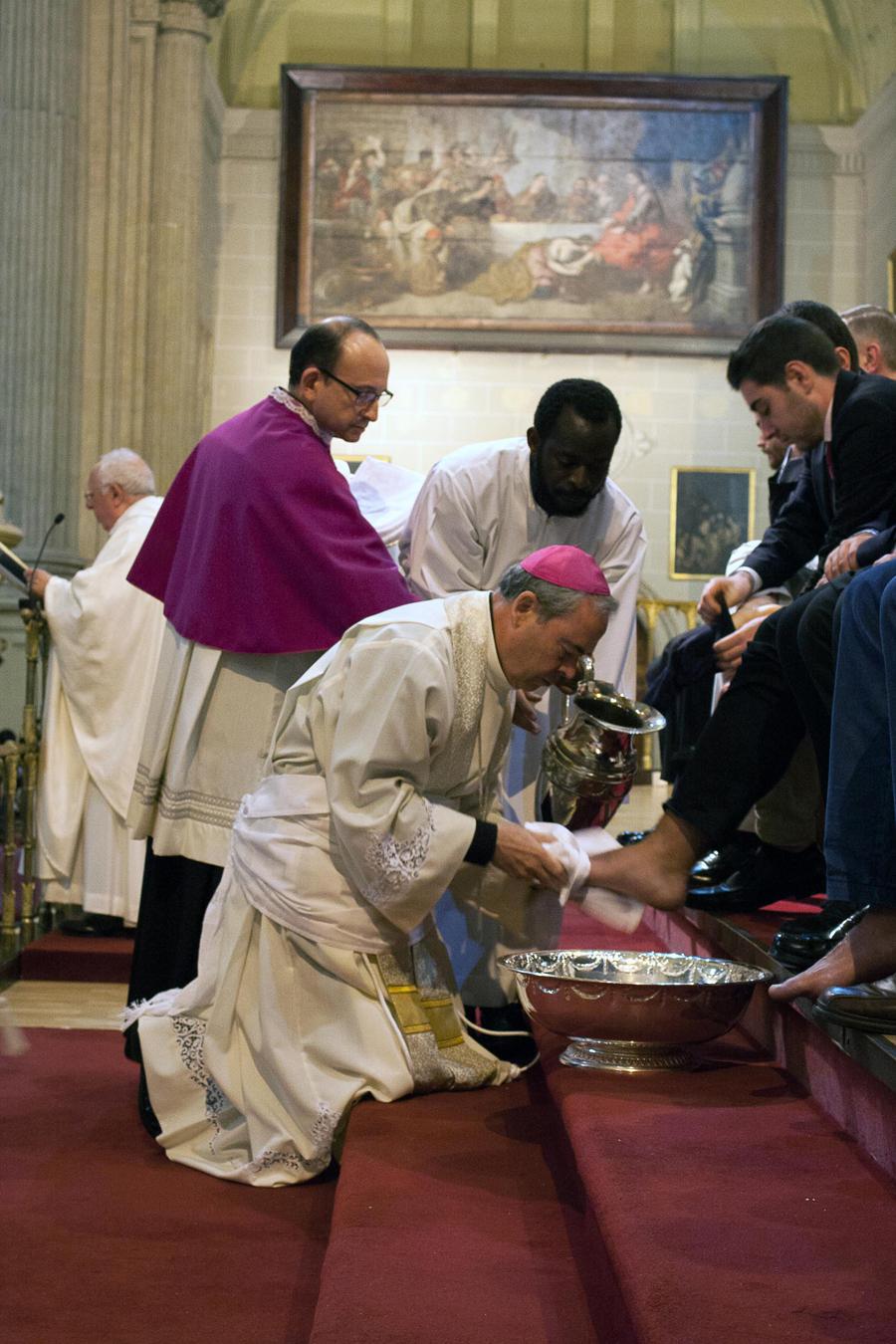 Misa "in Coena Domini" el Jueves Santo, en la Catedral de Málaga // M. ZAMORA