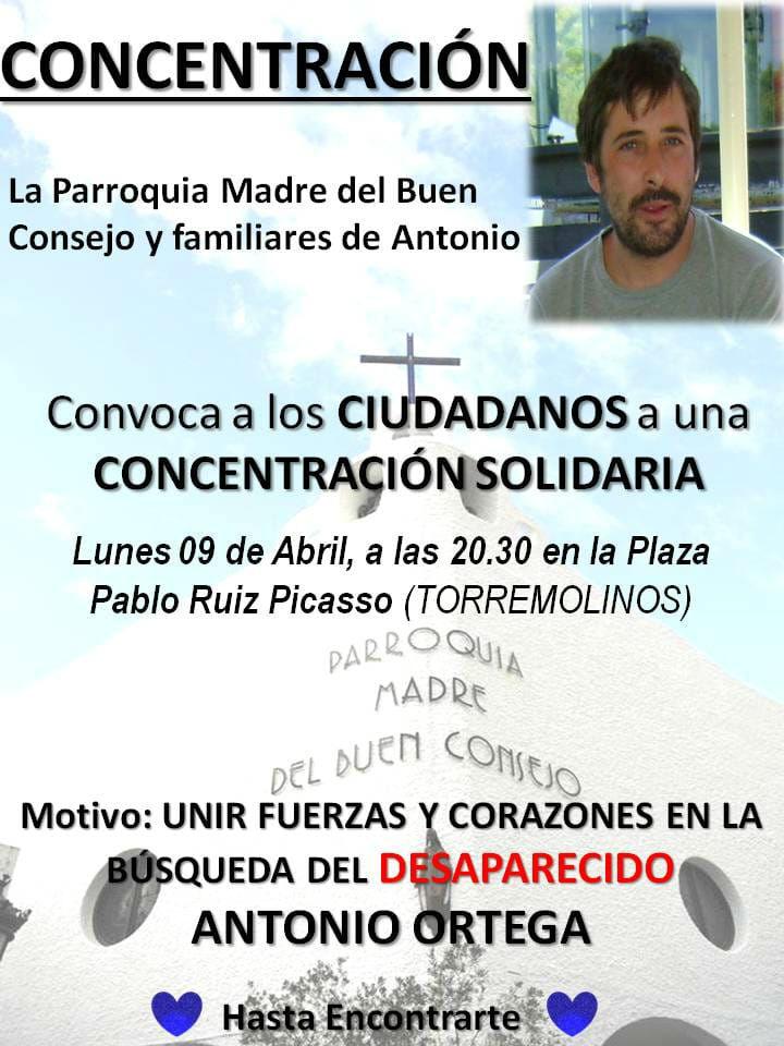 El 9 de abril con la familia de Antonio Ortega