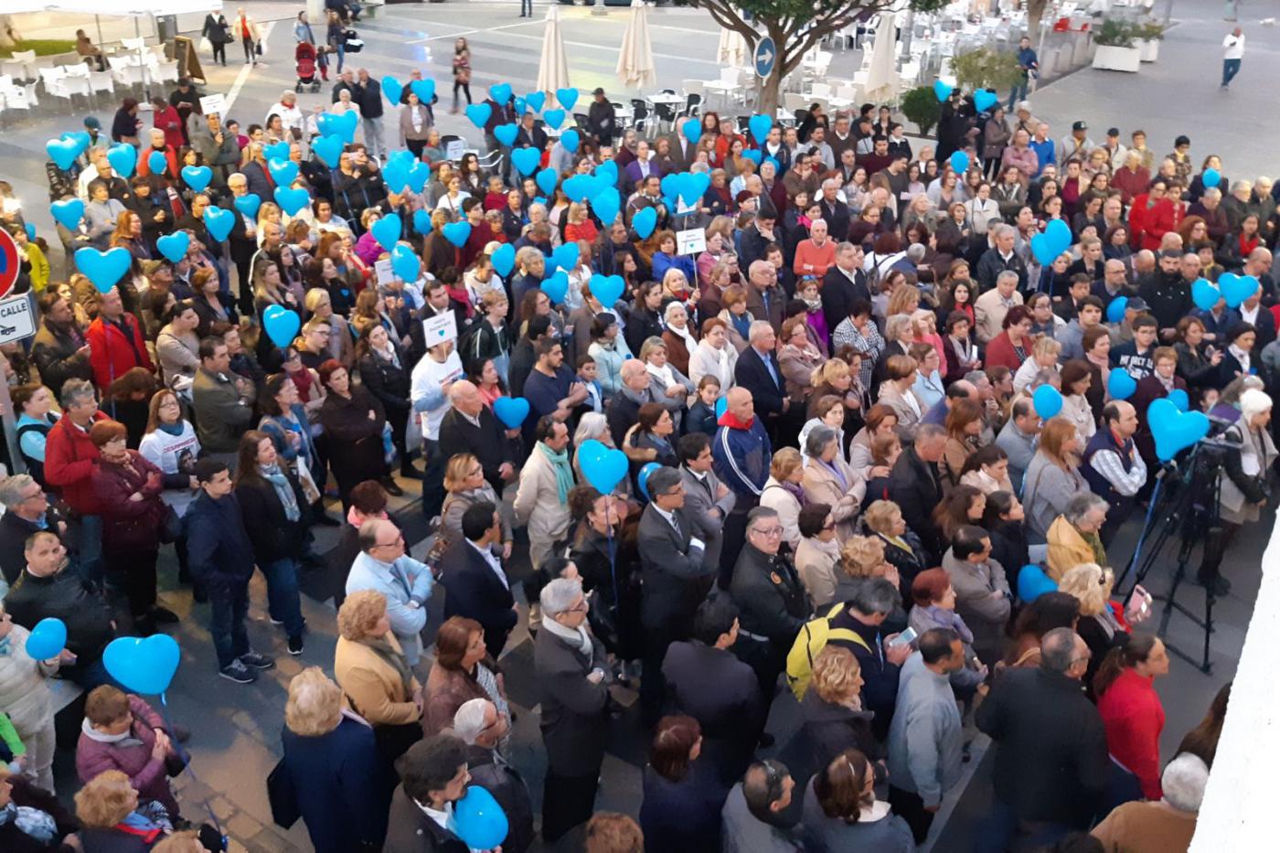 Acto en apoyo de la familia de Antonio Ortega, joven desaparecido en Torremolinos