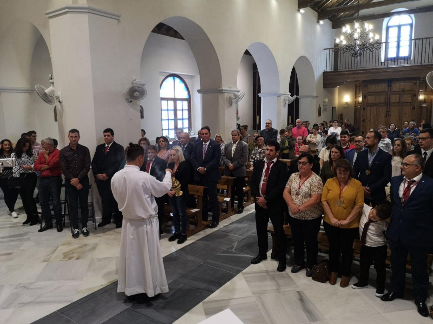 Nombramiento de la Virgen de los Dolores como Patrona de la Algarrobo junto a San Sebastián.