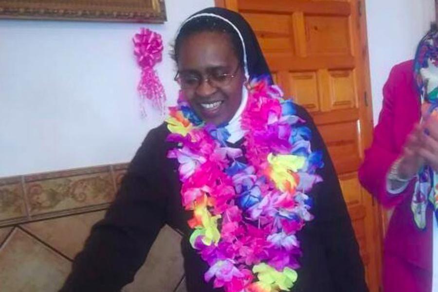  Sor Lucía Koki Mutinda, el día de su profesión solemne como clarisa, en Antequera