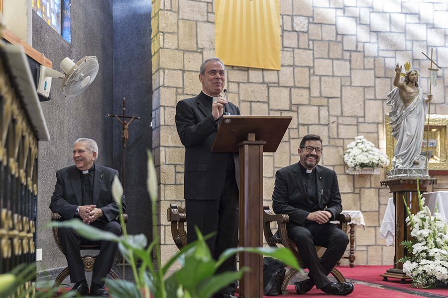 on Jesús Catalá visita la parroquia de la Divina Pastora de Marbella, durante la Visita Pastoral al arciprestazgo de Marbella-Estepona