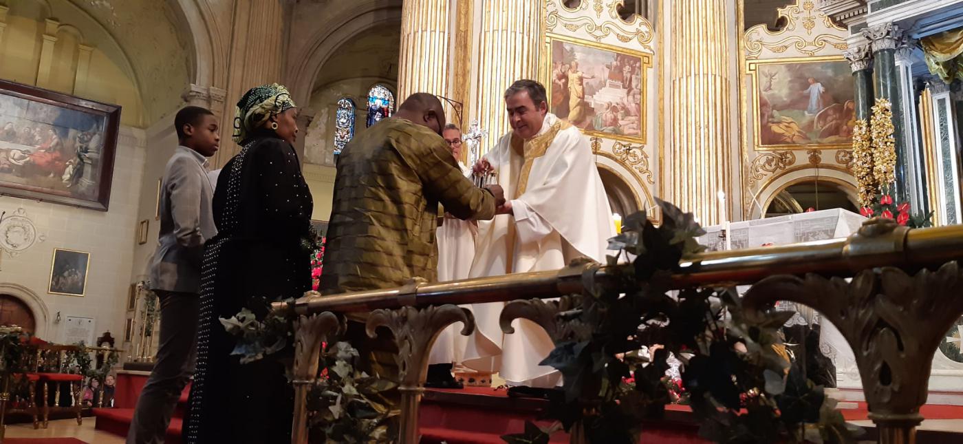La Cruz de Lampedusa, en la Catedral de Málaga, en la fiesta de la Sagrada Familia