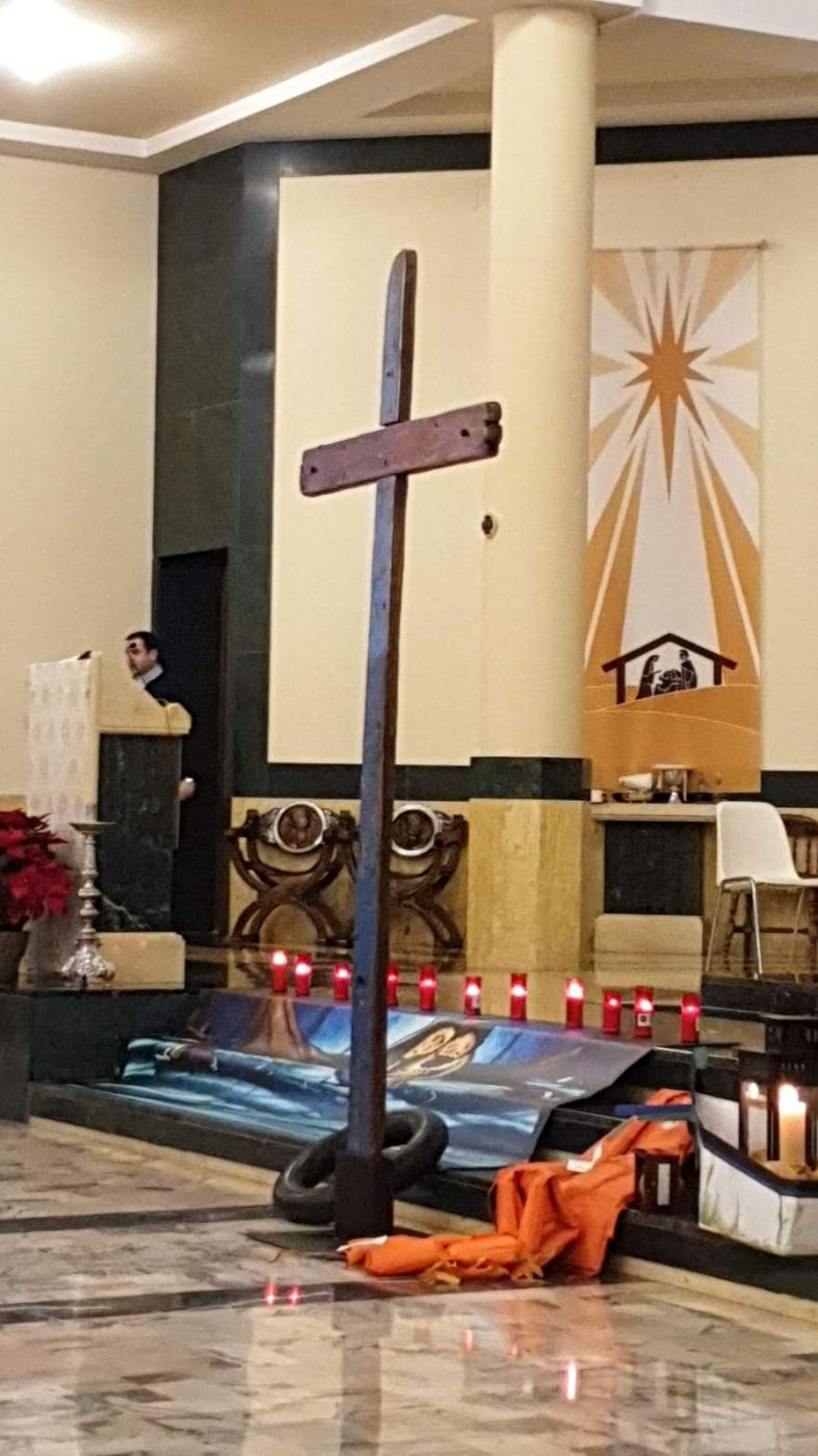 La Cruz de Lampedusa en la parroquia Santa María de la Amargura