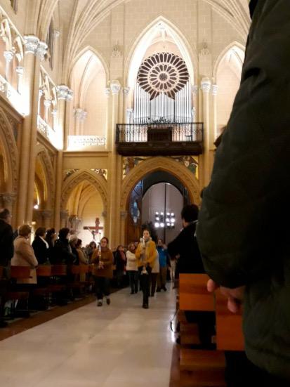 Vigilia de oración ante la Cruz de Lampedusa en la iglesia del Sagrado Corazón de Málaga