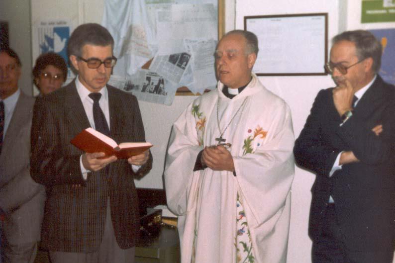 El P. Benito Gil junto a D. Ramón Buxarrais y Juan Serrano
