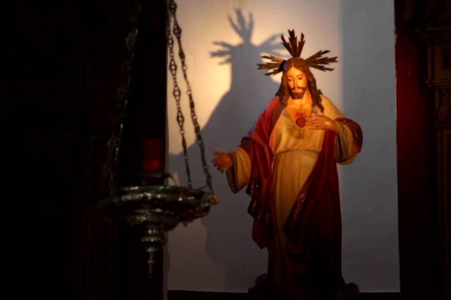 Interior de la parroquia de Ntra. Sra. del Rosario en Algoticín