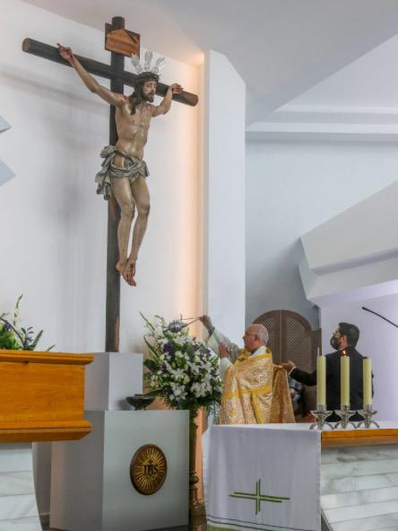 Bendición de la imagen del Cristo de la Compasión en el Cementerio de San Gabriel de Málaga