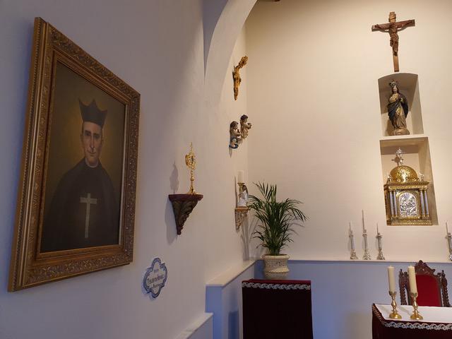 Cuadro y reliquia del Beato Tiburcio Arnaiz en la parroquia de Algarrobo