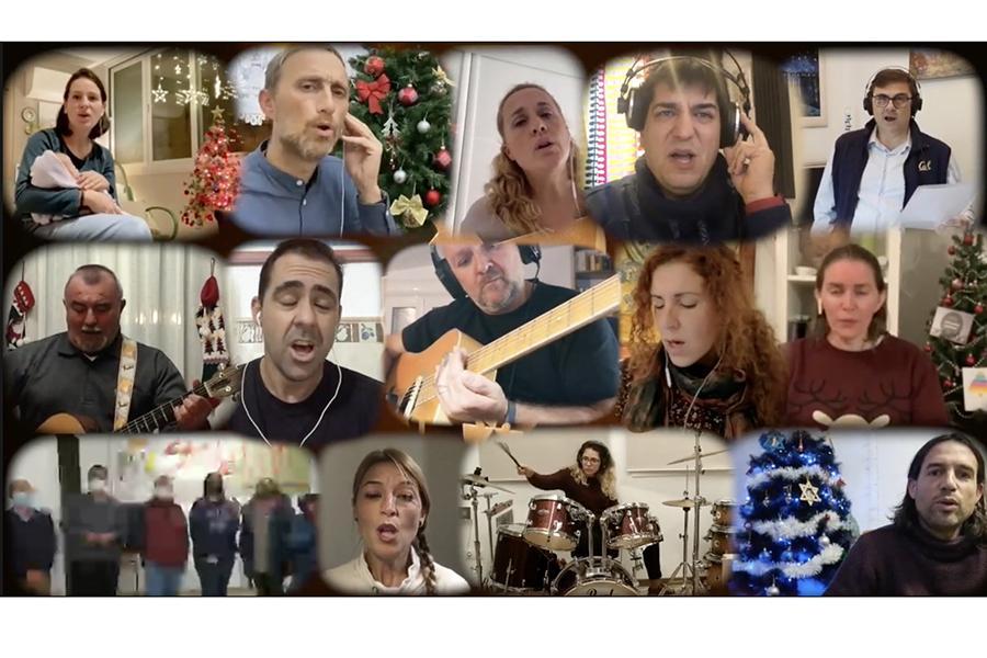 Músicos malagueños se unen para cantar juntos la Navidad