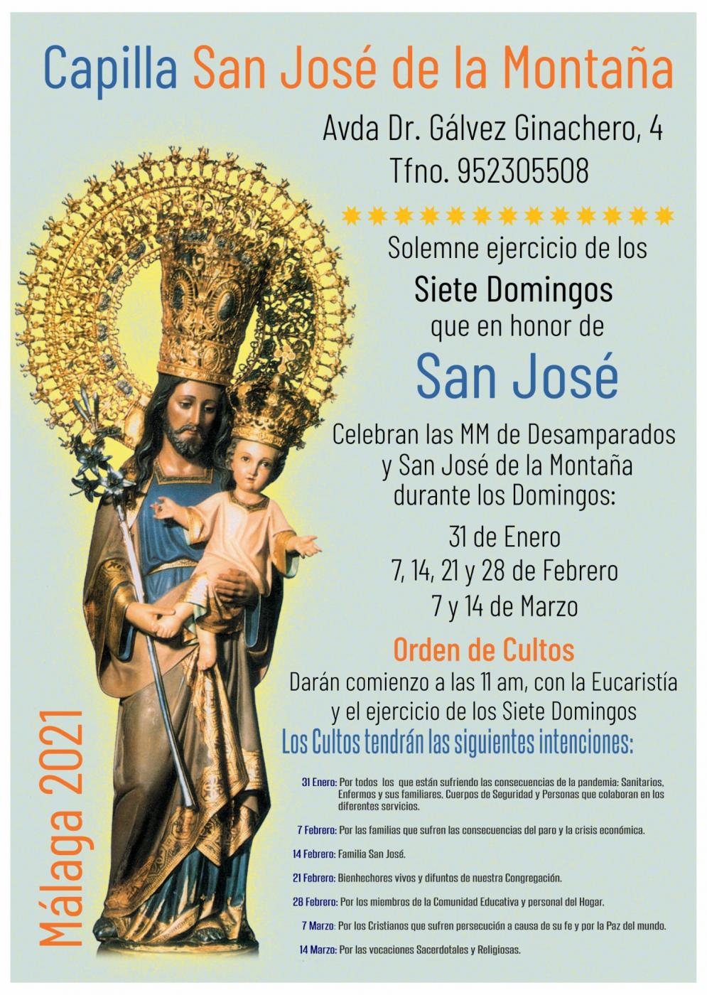 Cartel de los Siete Domingos de San José
