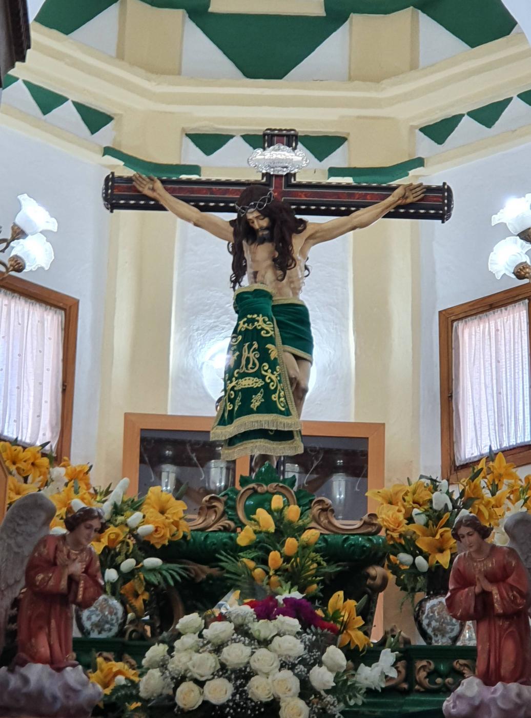 El Santo Cristo de la Banda Verde en la parroquia de San Mateo Apóstol en Almachar // R. Reyes