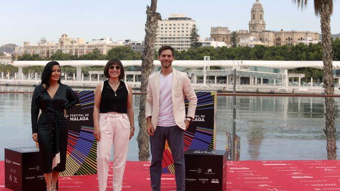 Judith Colell, Sterlyn Ramírez y Marc Clotet, en el Festival de Málaga