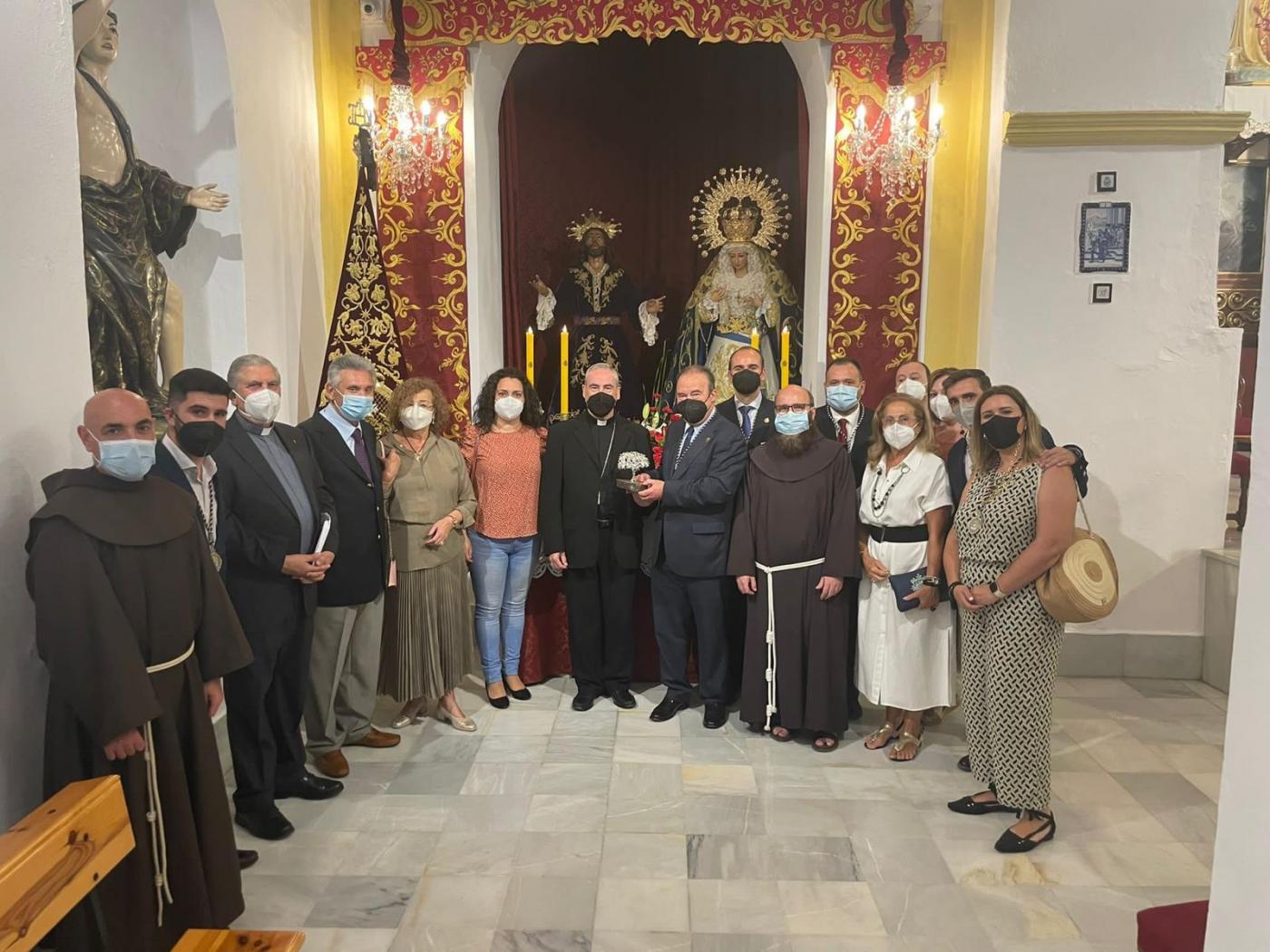 Visita Pastoral del Obispo de Málaga al Convento de San Francisco, en Vélez-Málaga