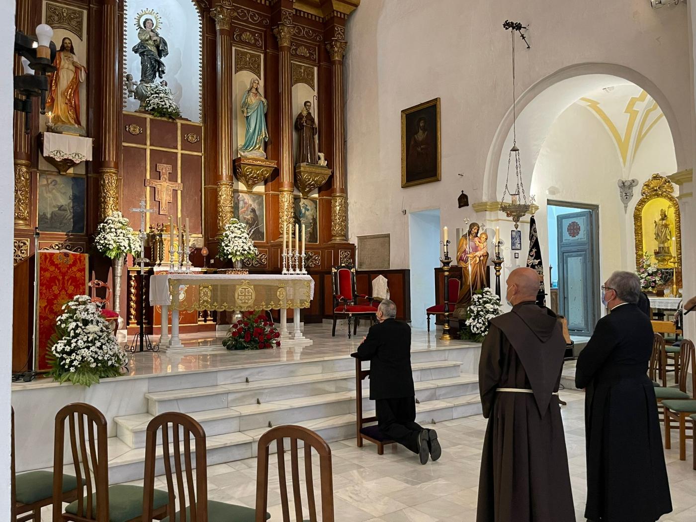 Visita Pastoral del Obispo de Málaga al Convento de San Francisco, en Vélez-Málaga