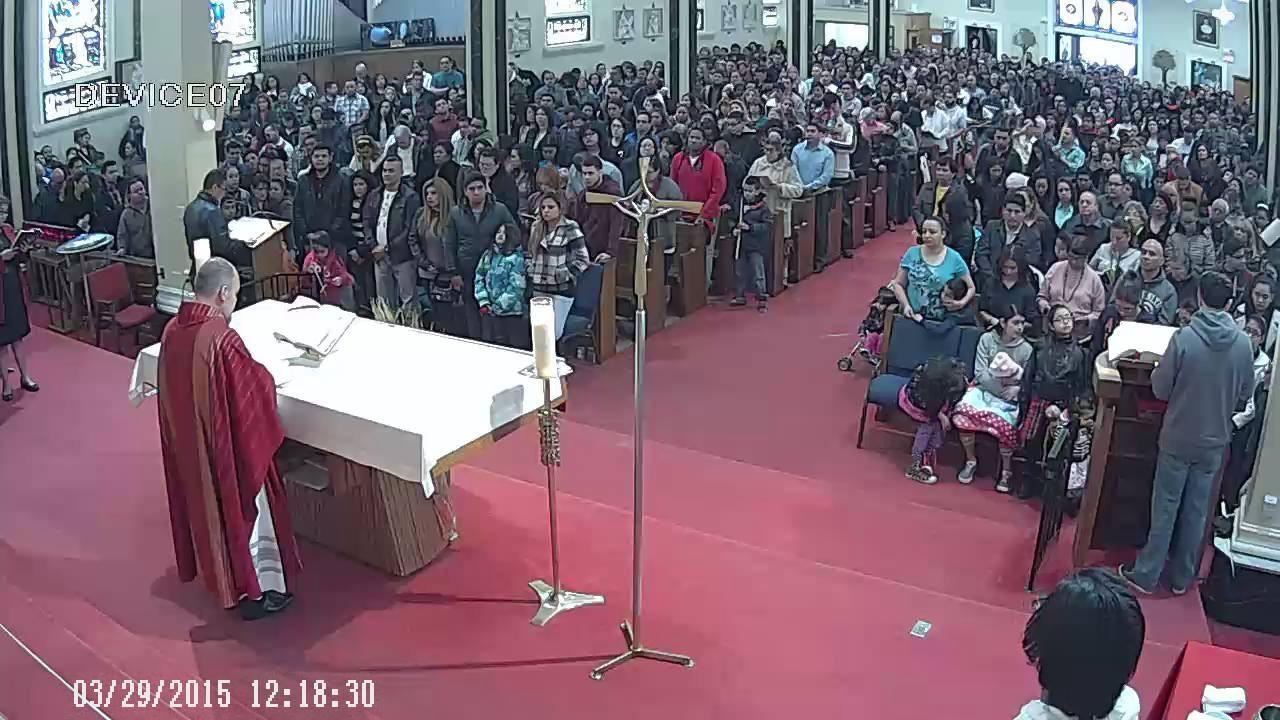 Óscar Martín en la parroquia de San Antonio de Padua (Diócesis de Newark, EEUU)