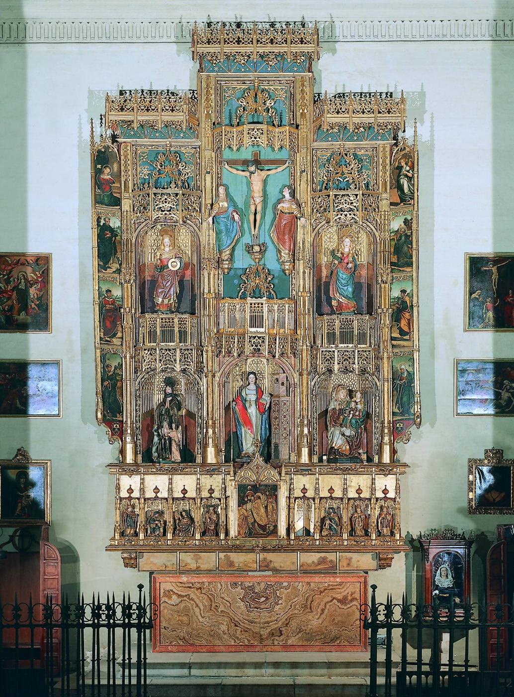 Retablo de santa Bárbara en la Catedral de Málaga